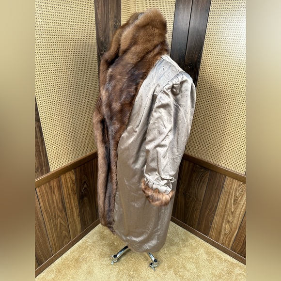 Vintage Okean Furriers Russian Sable Fur Coat Jacket Stroller Medium - Picture 9 of 11